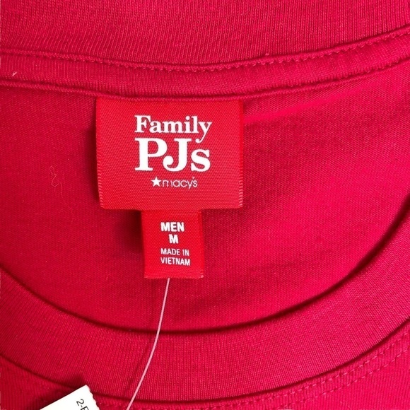 Macy’s Family PJs Pajamas Men's Merry Snowflake Mix It Family Set Medium New - Picture 5 of 12